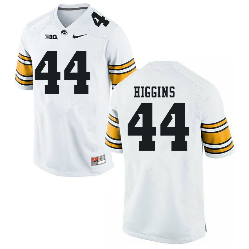Men #44 Jay Higgins Iowa Hawkeyes College Football Jerseys Sale-White - Click Image to Close